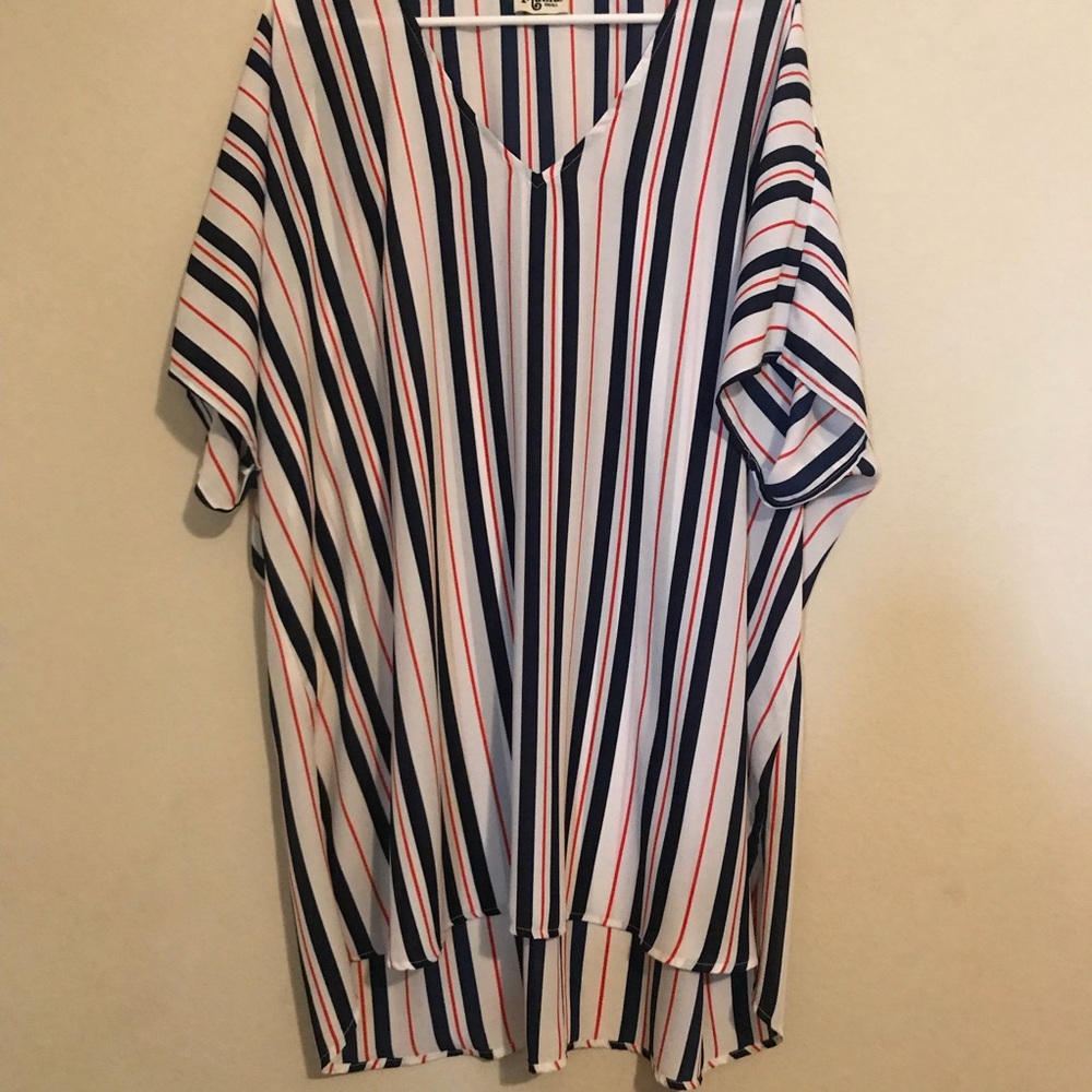 Red White and Blue Striped Dress